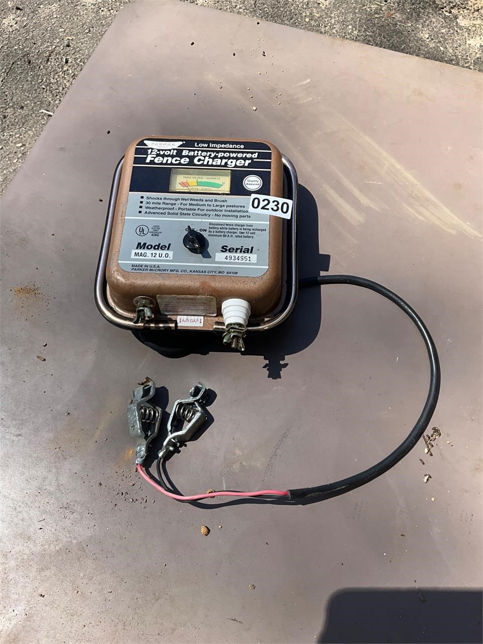 Parmak 12 volt fence charger