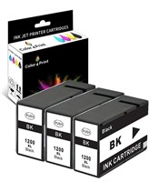 Lot of 3 Canon Compatible Ink Cartridges Black XL