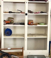 white shelving unit