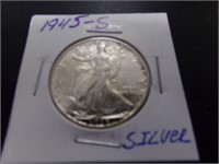 1945s silver 1/2 dollar