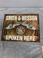 Smith and Wesson Metal Sign