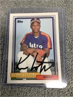 1992 Topps Card Kenny Lofton  Autographed