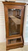 Decorative Oak Gun Safe with Bottom Cabinet