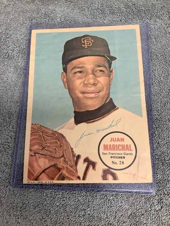 1967 Topps Insert Photo Poster of Juan Marichal