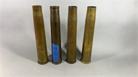 USA WW2 40mm Brass Cases qty 4