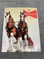 Metal Budweiser Sign