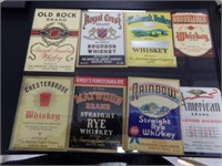 8-vintage Whisky labels