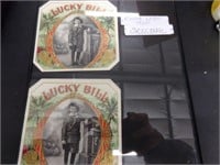 1920s Lucky Bill cigar labels