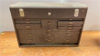 Kennedy Brown Metal Tool Box with Contents