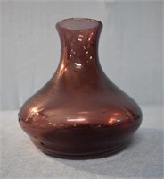 Hand Blown Amethyst Glass Vase