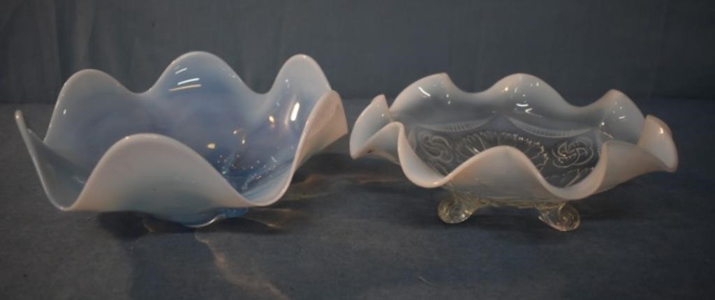 2 Nice Opalescent Glass Bowls
