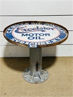 Porcelain Excelsior Motor Oil Sign Table