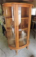 Oak, Glass Front Curio Cabinet