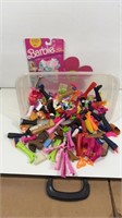 Group lot of Mattel Barbie doll shoes clothes and