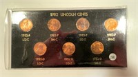 1982 LINCOLN CENT 7 VARIETIES