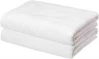 Amazon Basics Quick-Dry Bath Towels 2pk white