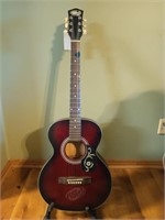 Dr Pepper six string acoustic guitar