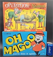 2 Board Games - Oh Magoo & Operation Shrek