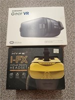 Two virtual reality headsets