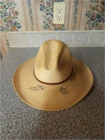 Alamo hat with multiple signatures one being