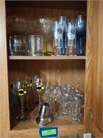 Assorted bar glasses