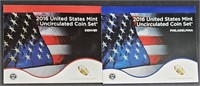 2 Sets Denver & Phil US Uncirculated Coins 2016