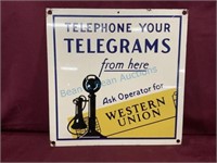 Western Union telegram sign