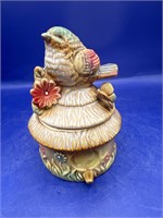 Vintage Ceramic Bird Trinketbox