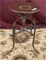 Antique metal industrial adjustable stool