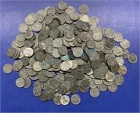 Large assortment of steel WWII pennies