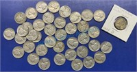 Jefferson nickels 40s 50s and 60s