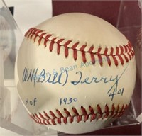 Bill Terry autographed baseball