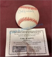 Carl Hubbell autographed baseball