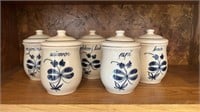 korenky keramika set of 5 spice jar set