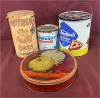 Vintage tins and mothers oats
