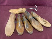 Antique wooden shoe forms