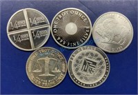 1 ounce silver rounds