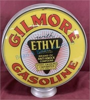 Metal and glass Gilmore gas pump globe