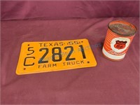 Texas license plate Phillips Grease