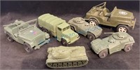 Vintage plastic army vehicles