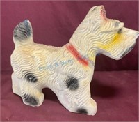 Vintage, carnival, chalk ware scottie dog
