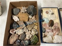 Two boxes of rocks