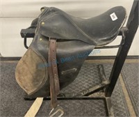 Well used English saddle