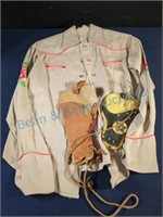 Child's cowboy shirt and holsters