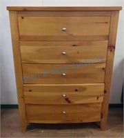 Pine five drawer dresser