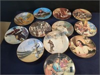 12 collectors plates, telephone pioneers of