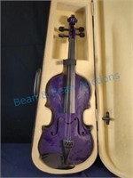 Mendini purple violin