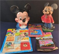 Mickey mouse, banks and toys