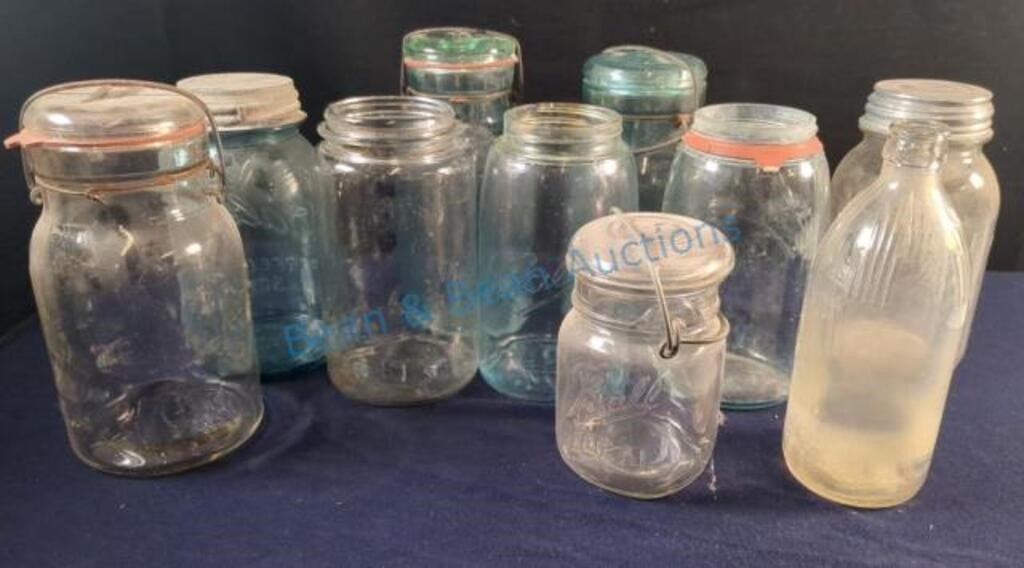 Antique canning jars
