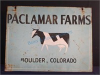 Double-sided Paclamar dairy sign